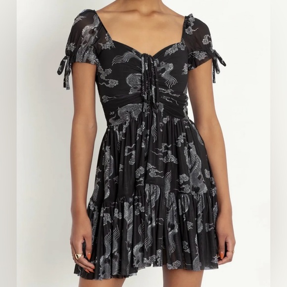 Blackmilk Dresses & Skirts - Blackmilk Lucky Dragon Short Tea Party Dress